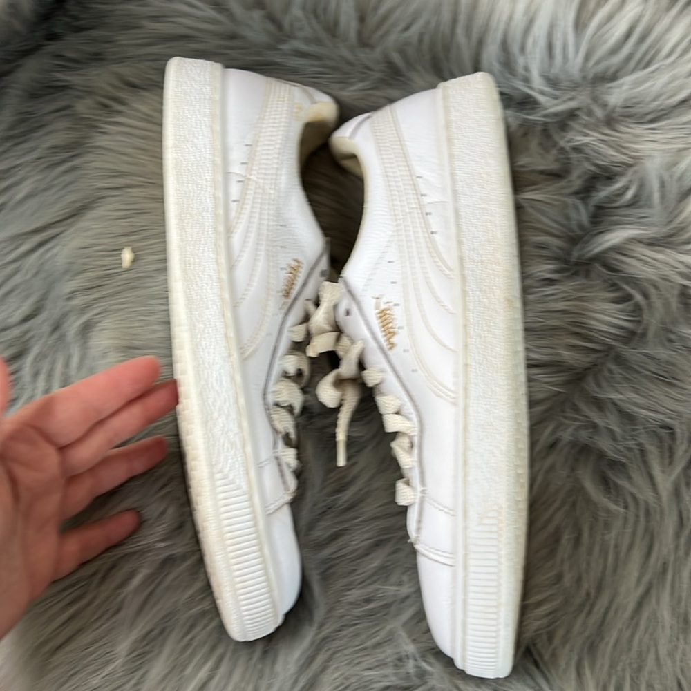 EUC Puma White Mens Sneakers sz 10 - Picture 5 of 7